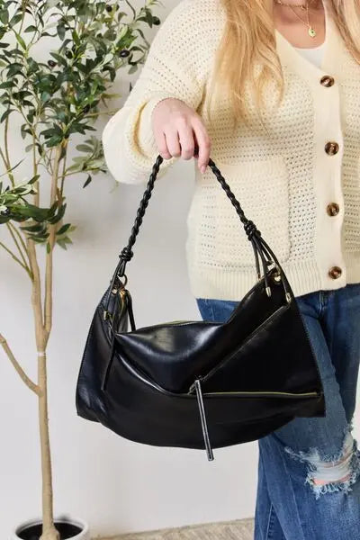 SHOMICO Zipper Detail Shoulder Bag with Pouch Trendsi