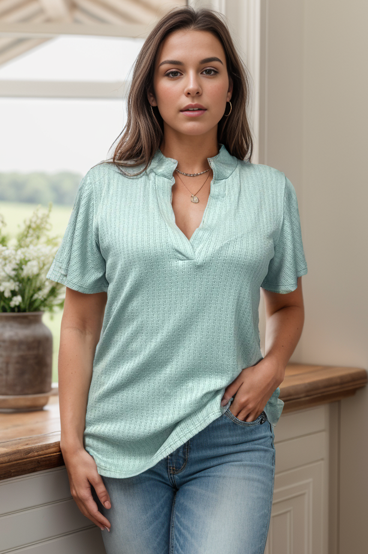 Simply Sage - Short Sleeve Gabby Boutique Simplified