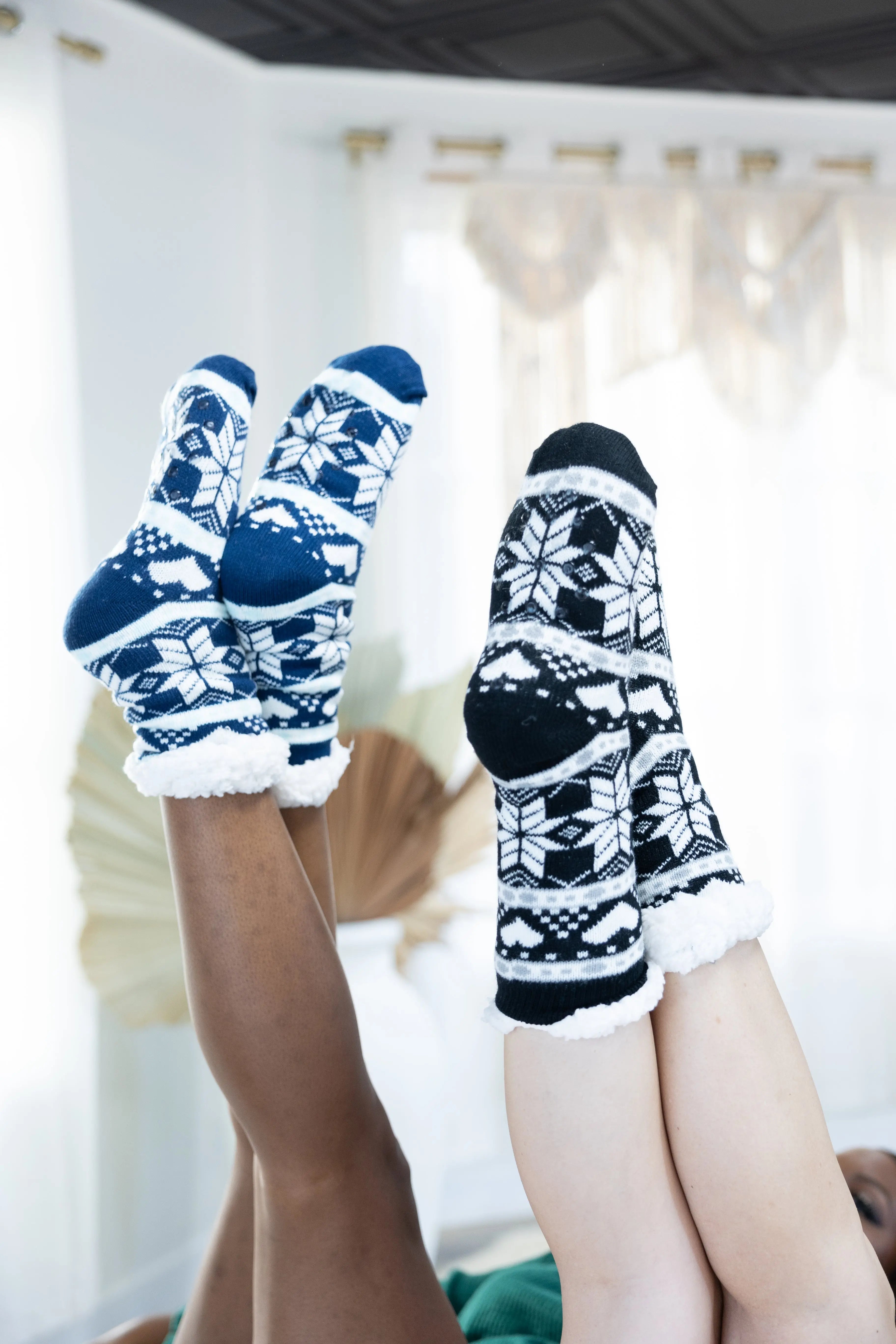 Snowflake Fleece Lined Socks Accessories Boutique Simplified