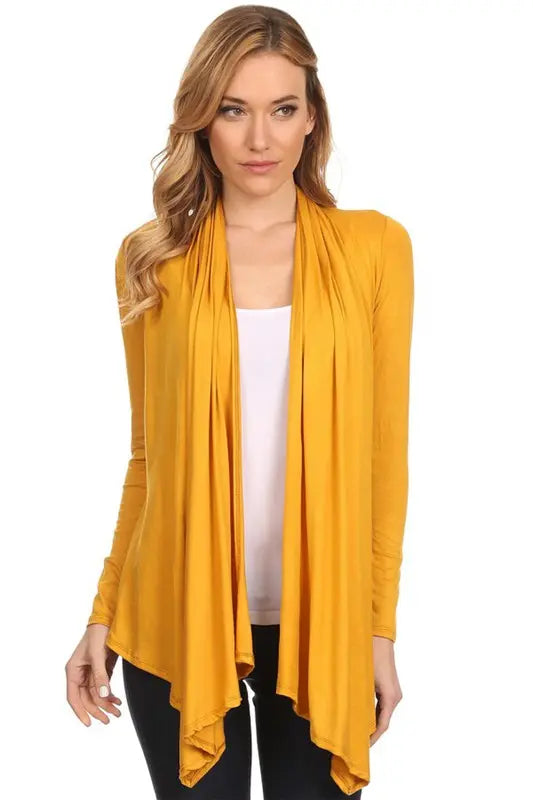 Solid Waist length cardigan in a loose fit Moa Collection
