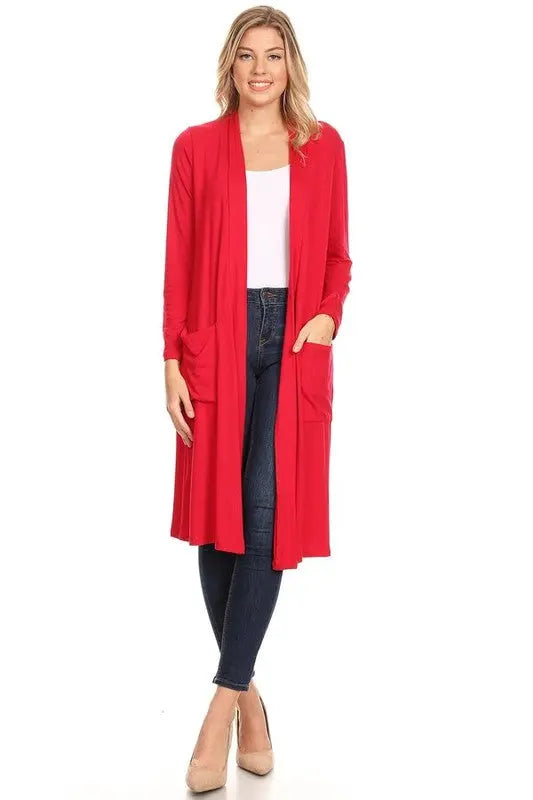 Solid duster cardigan in a loose fit Moa Collection