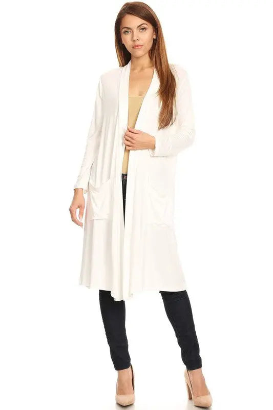 Solid duster cardigan in a loose fit Moa Collection