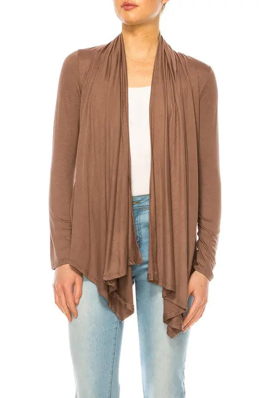 Solid, waist length cardigan in a relax fit Moa Collection