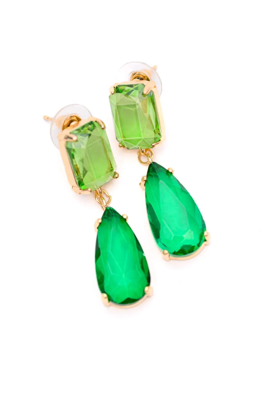 Sparkly Spirit Drop Crystal Earrings in Green Ave Shops