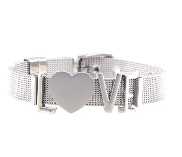 Stainless Steel Slider Bracelet -Silver |   |  Casual Chic Boutique