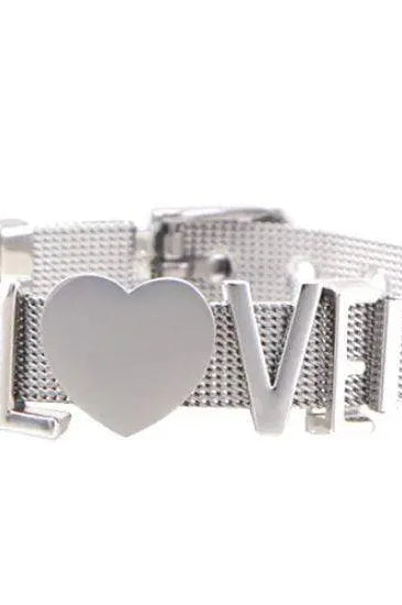 Stainless Steel Slider Bracelet -Silver |   |  Casual Chic Boutique