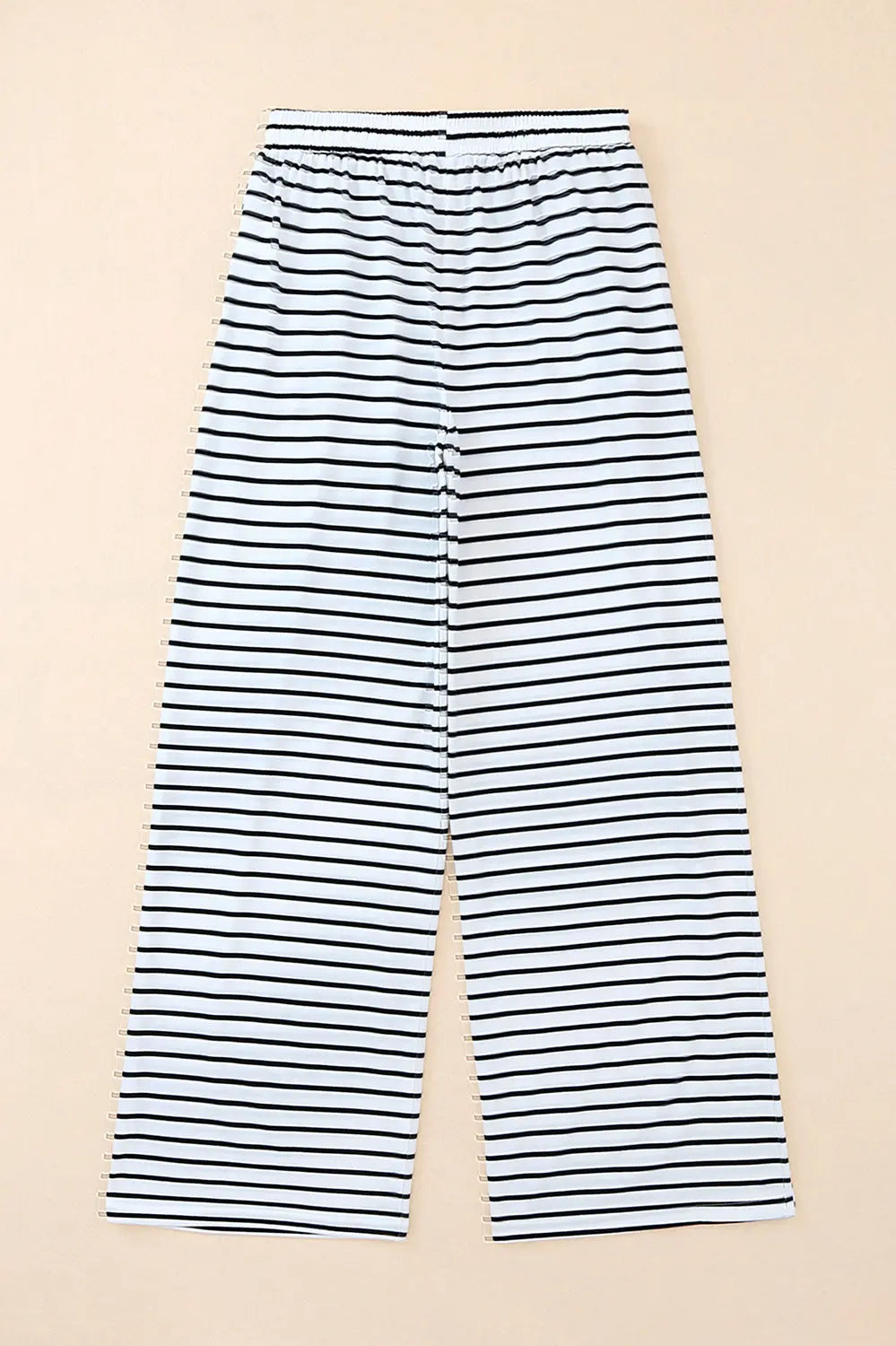 Striped Drawstring Waist Wide Leg Pants Casual Chic Boutique