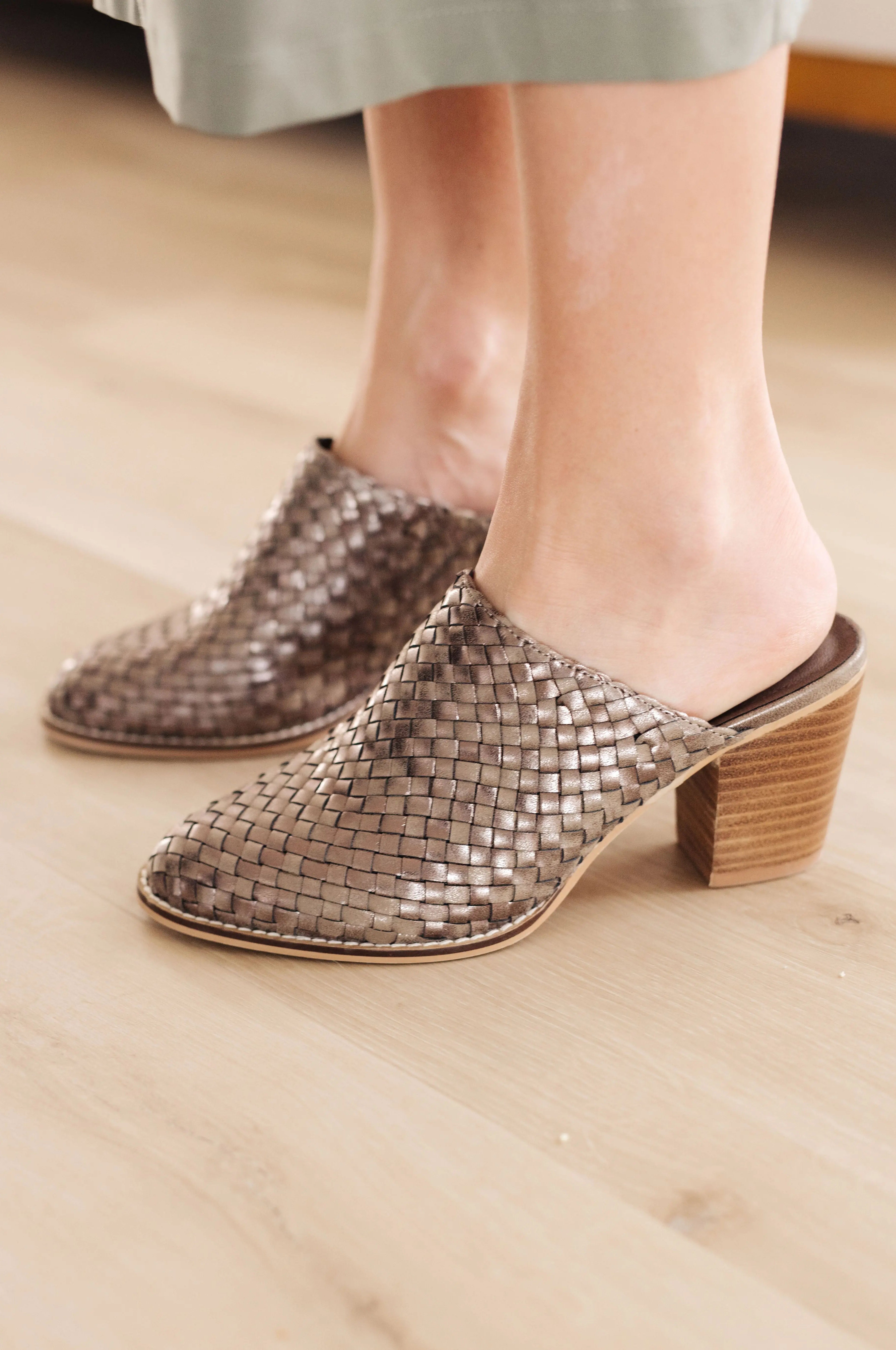 Walk With Me Woven Mules Ave Shops