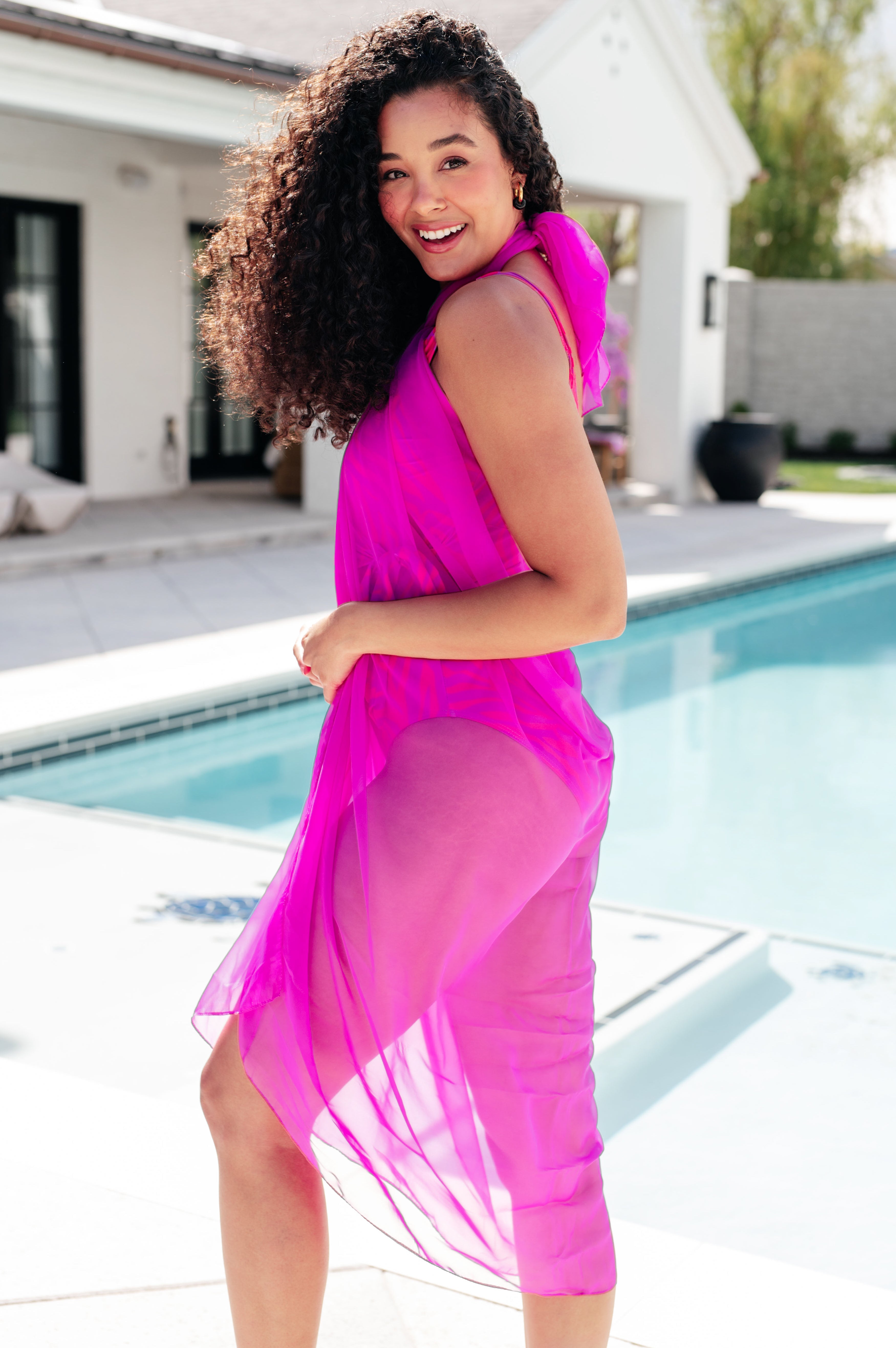 Wrapped In Summer Versatile Swim Cover in Pink Ave Shops
