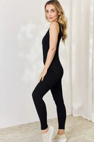 Zenana V-Neck Sleeveless Jumpsuit Trendsi