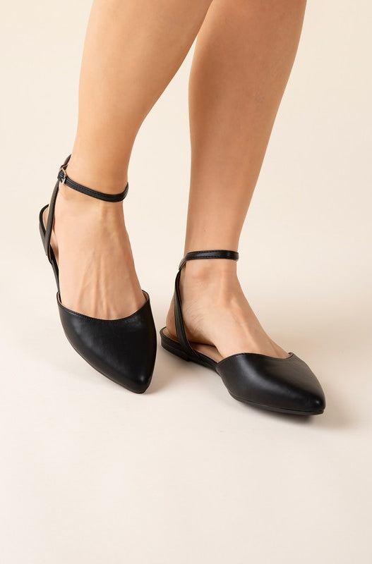 LINDEN-S Ankle Strap Flats Fortune Dynamic