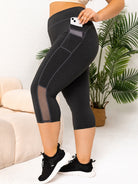 Plus Size Pocketed High Waist Active Leggings Trendsi