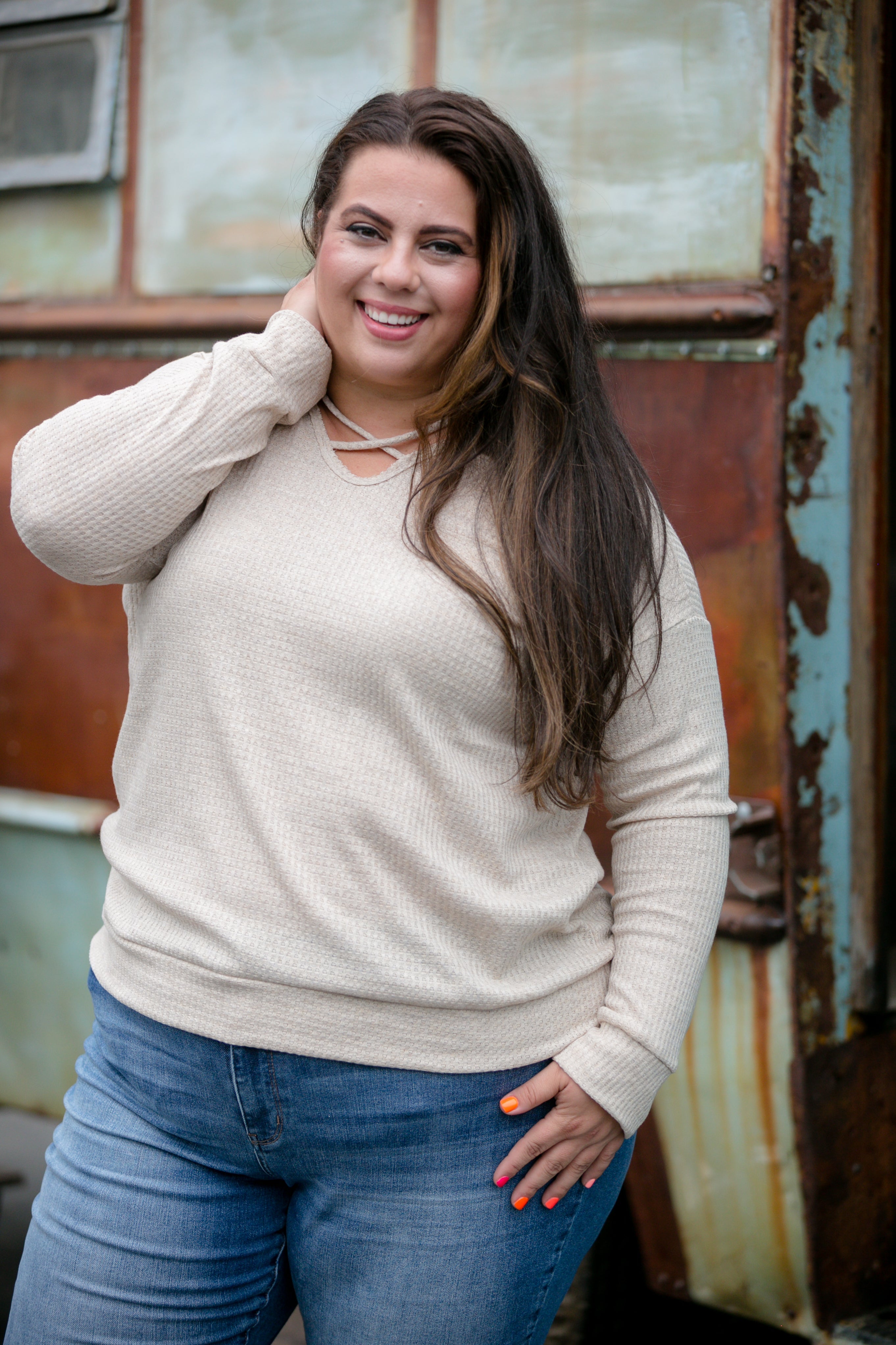 All The Feels Pullover in Taupe Boutique Simplified