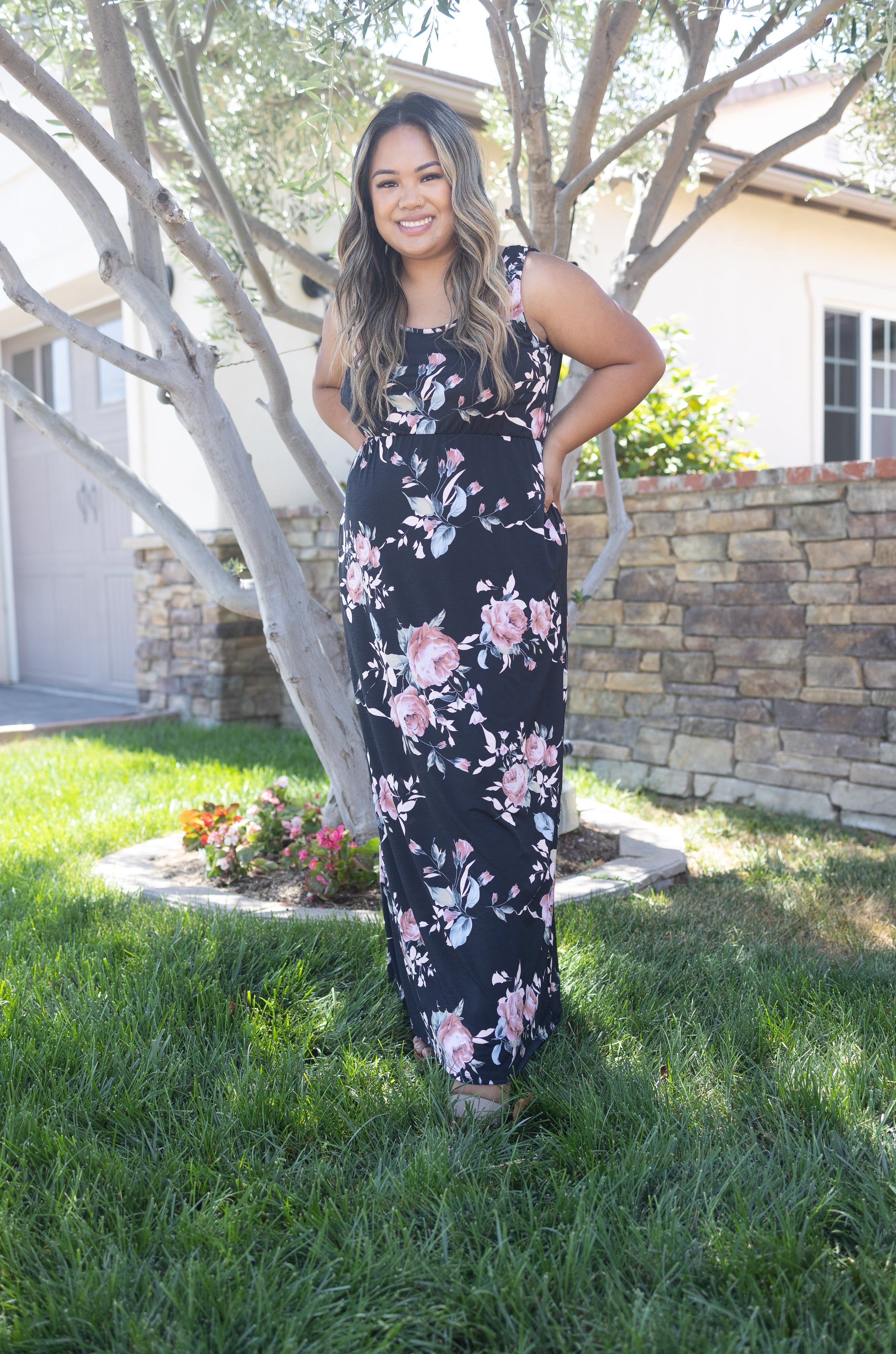 Rosey Posey Sleeveless Maxi Boutique Simplified