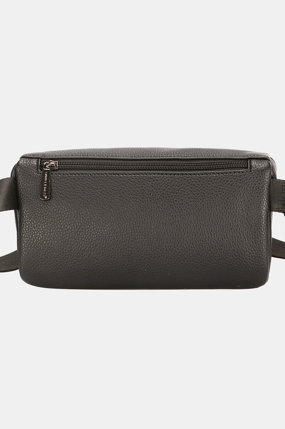David Jones PU Leather Double Zipper Adjustable Belt Bag Trendsi