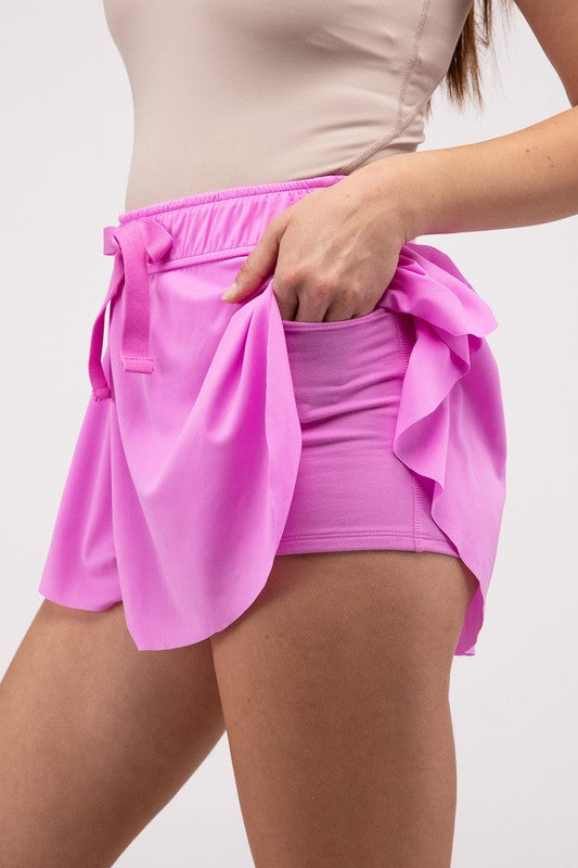 Ruffle Hem Tennis Skirt with Hidden Inner Pockets ZENANA