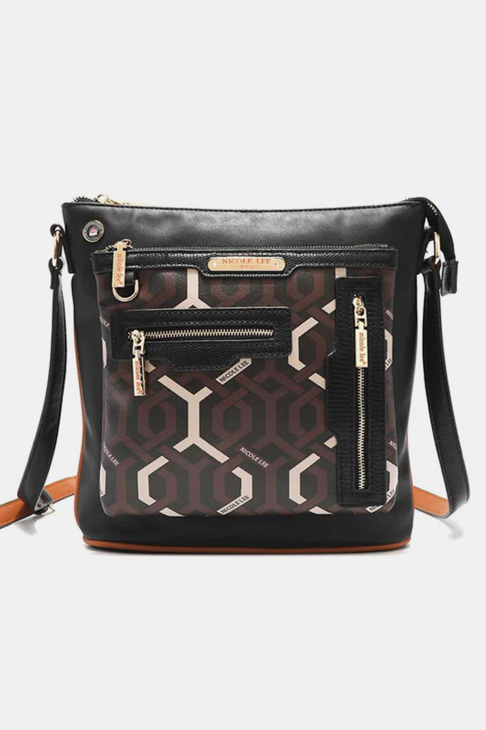 Nicole Lee USA Geometric Pattern Crossbody Bag Trendsi