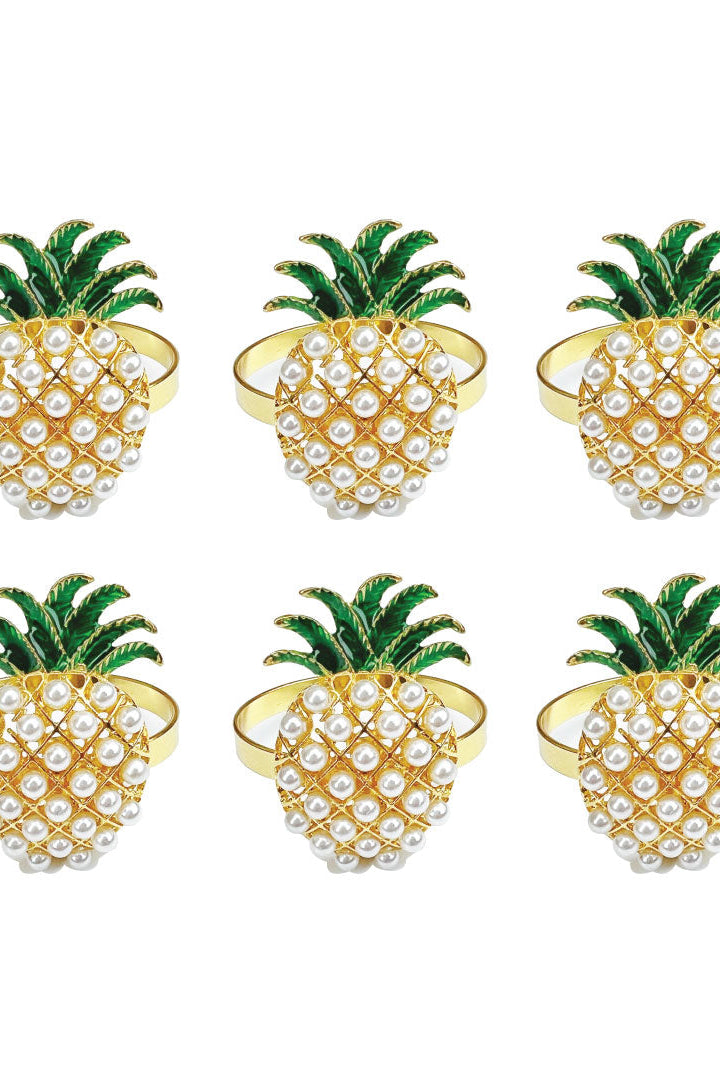 ClaudiaG Pineapple Napkin Ring (Set of 6)