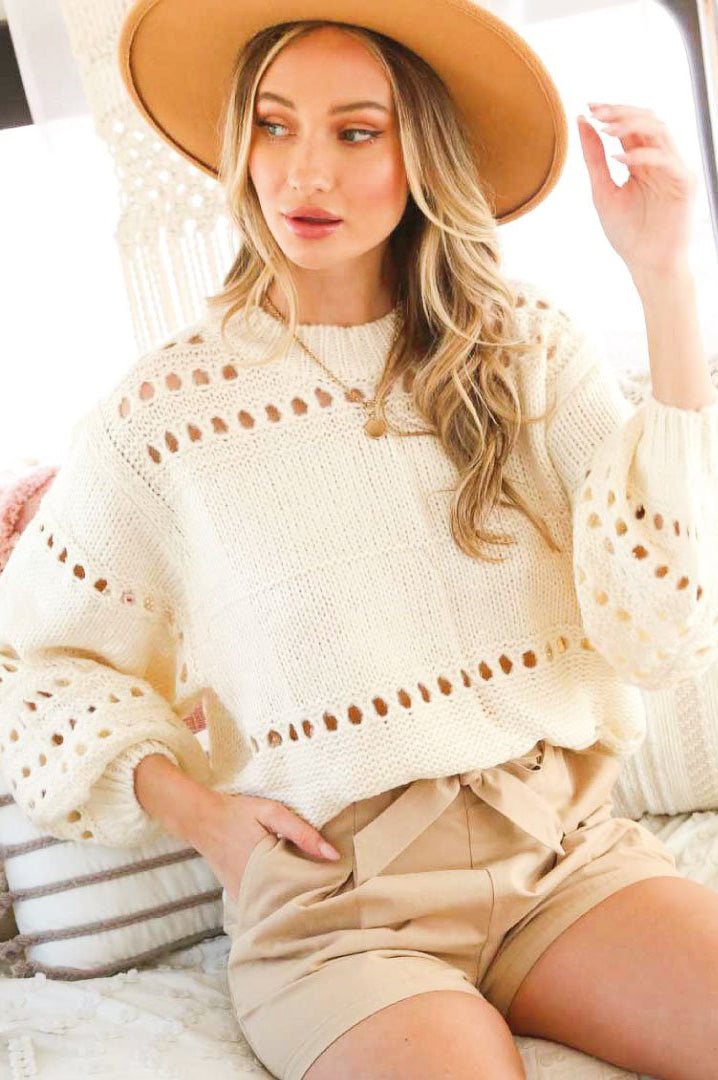 ClaudiaG Open Knit Sweater