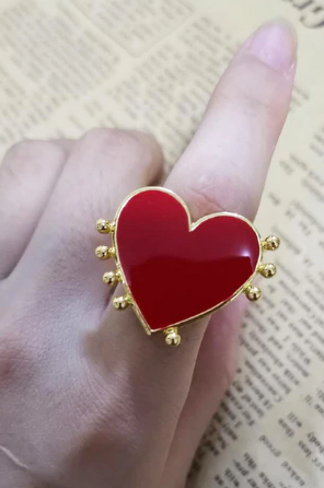 ClaudiaG Red Heart Ring