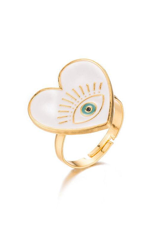 ClaudiaG White Heart Ring