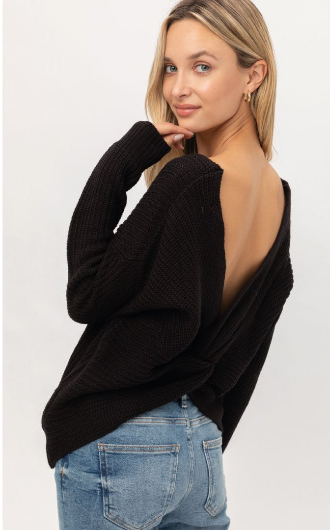 ClaudiaG Twisted Back Sweater