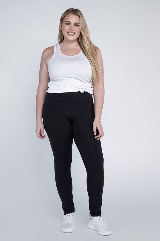 Plus Everyday Leggings with Pockets Ambiance Apparel