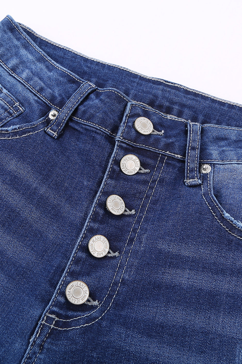 Baeful What You Want Button Fly Pocket Jeans Trendsi