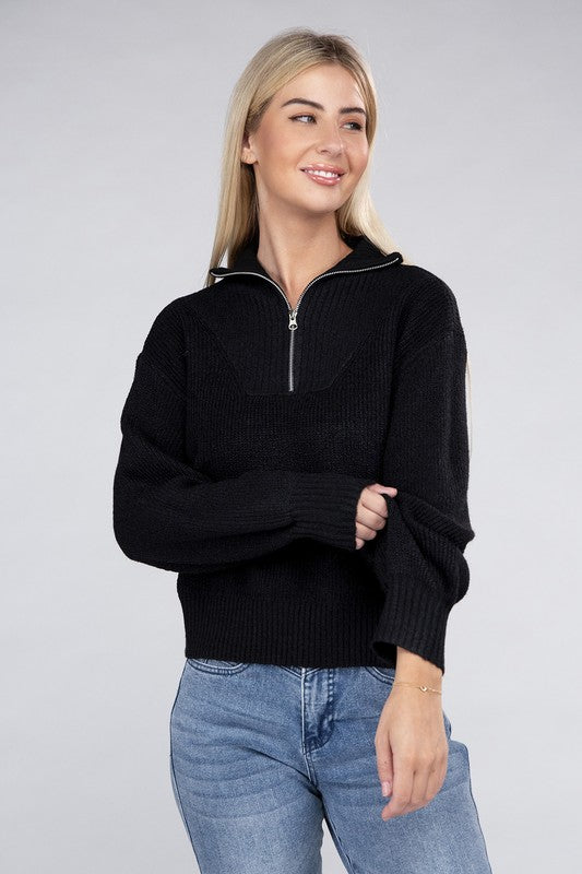 Easy-Wear Half-Zip Pullover Ambiance Apparel
