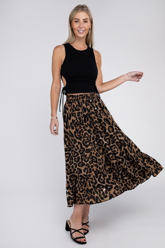 Leopard Maxi Skirt Nuvi Apparel