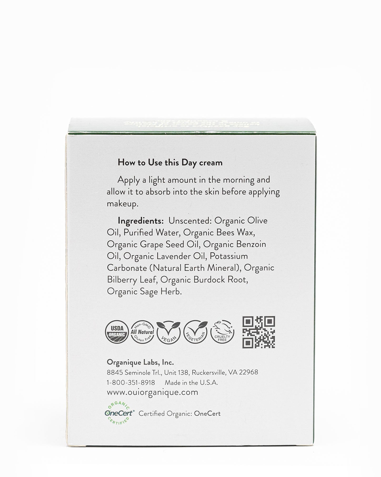 Certified Organic Rejuvenating Day Cream burdock Root|Detoxify |brighten| OUI ORGANIQUE