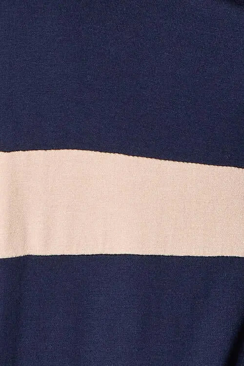 e.Luna Full Size Color Block Contrast Open Cardigan Trendsi