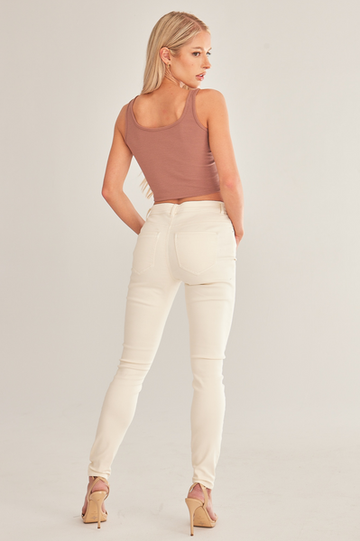 (Size-up) "Ella" High Waisted Stretchy Skinny Jeans HEBWWSHE7D Casual Chic Boutique
