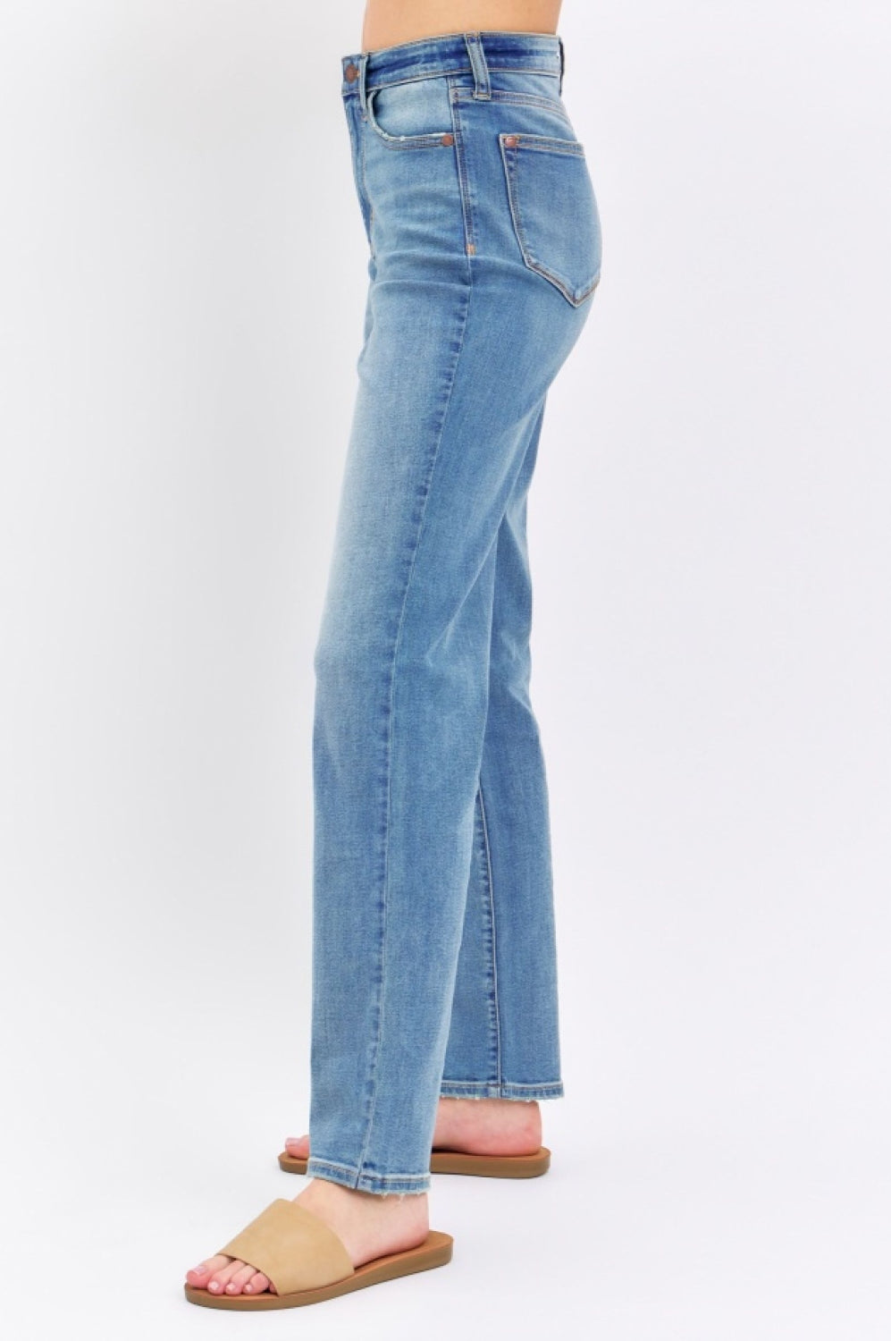 Judy Blue Full Size High Waist Straight Jeans Trendsi