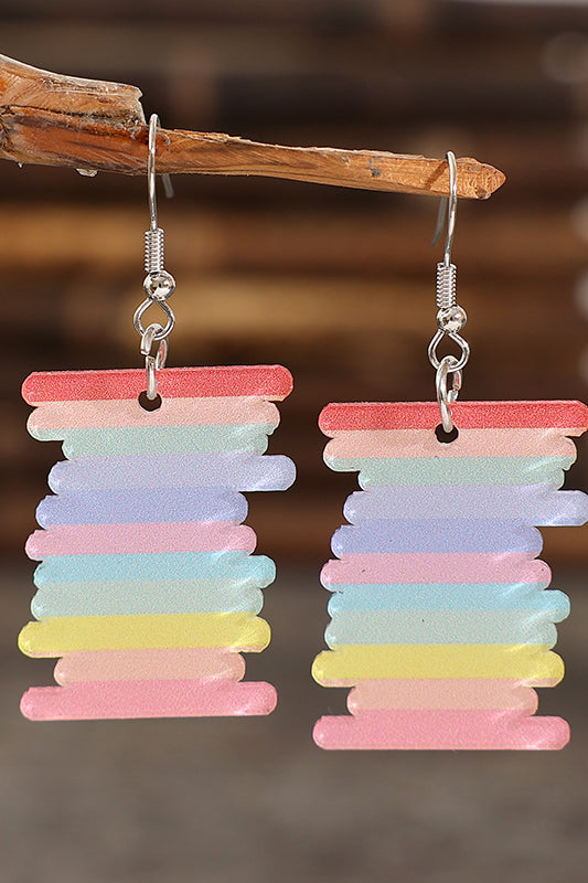 Acrylic Rainbow Dangle Earrings Trendsi