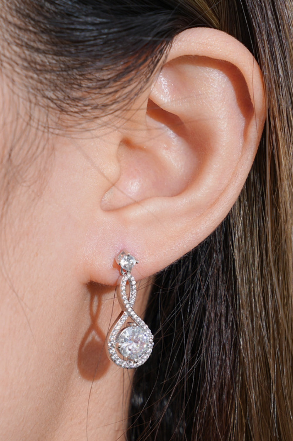 1 Carat Moissanite 925 Sterling Silver Earrings Trendsi