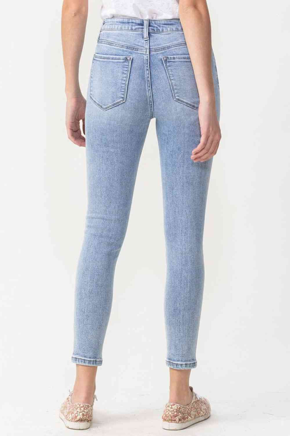 Lovervet Full Size Talia High Rise Crop Skinny Jeans Trendsi