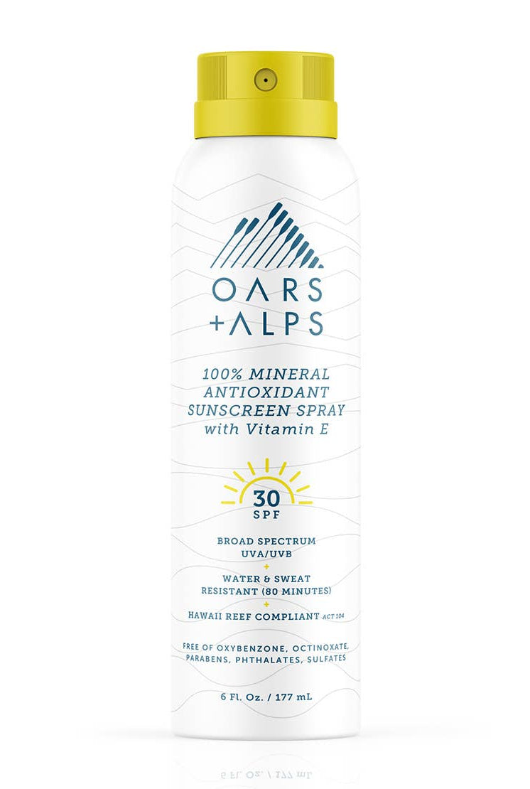100% Mineral Sunscreen SPF30 Spray, Shea Butter & Vitamin E Oars and Alps