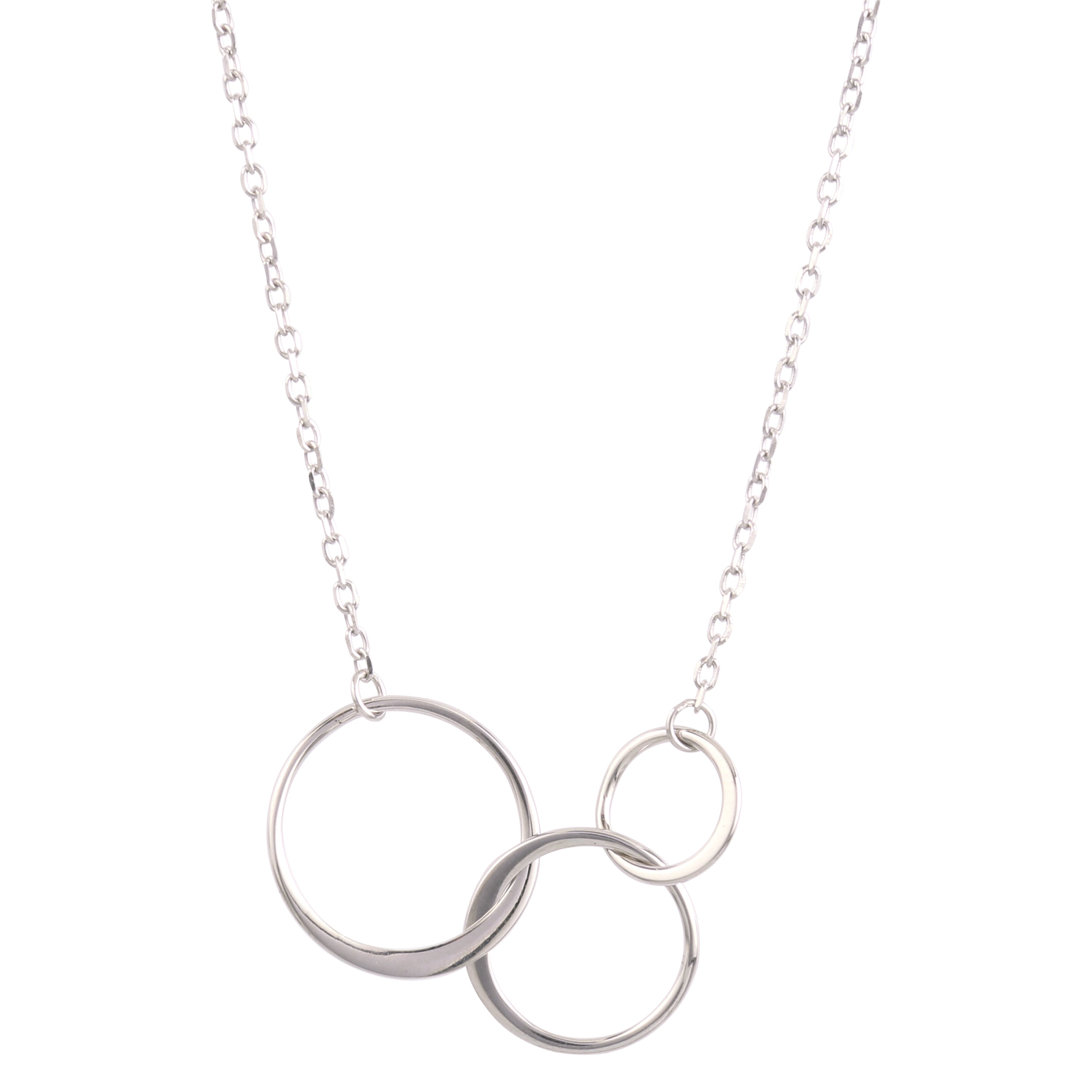 Three Circle Interlocking Pendant Necklace Nichestar