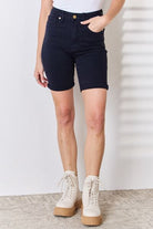 Judy Blue Full Size High Waist Tummy Control Bermuda Shorts Trendsi