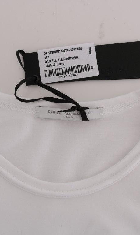Daniele Alessandrini White Cotton Crewneck T-Shirt GENUINE AUTHENTIC BRAND LLC