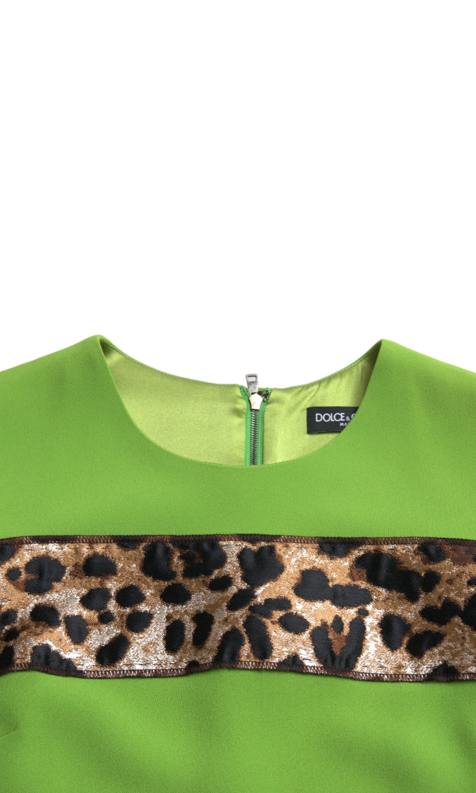 Dolce & Gabbana Apple Green Sleeveless Panelled Shift Dress GENUINE AUTHENTIC BRAND LLC