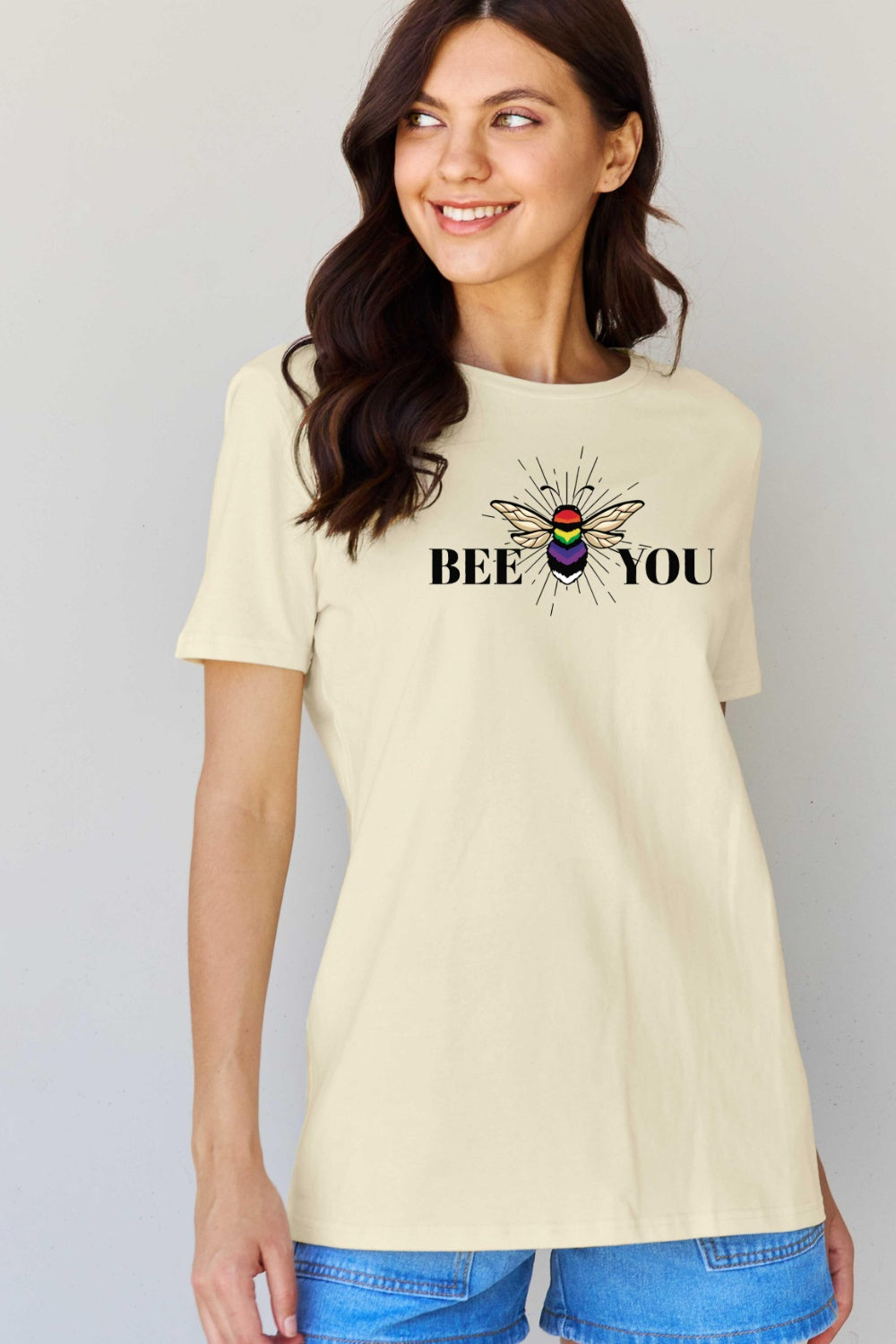 Simply Love Full Size BEE YOU Graphic T-Shirt Trendsi