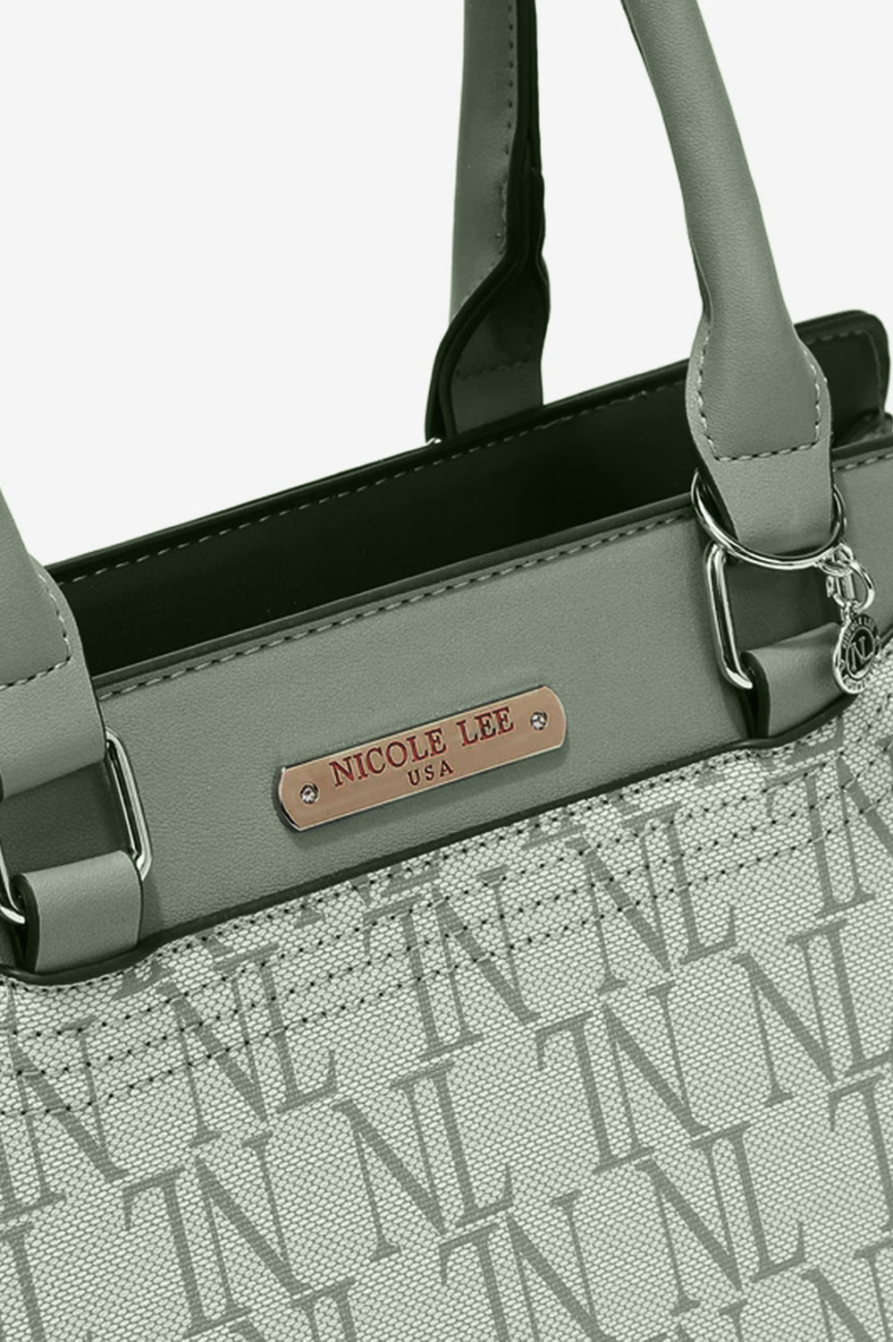 Nicole Lee USA 3-Piece Letter Print Texture Handbag Set Trendsi