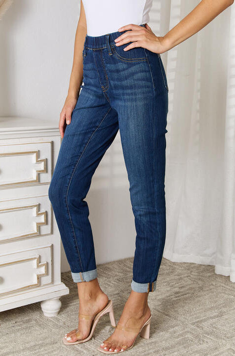 Judy Blue Full Size Skinny Cropped Jeans Trendsi