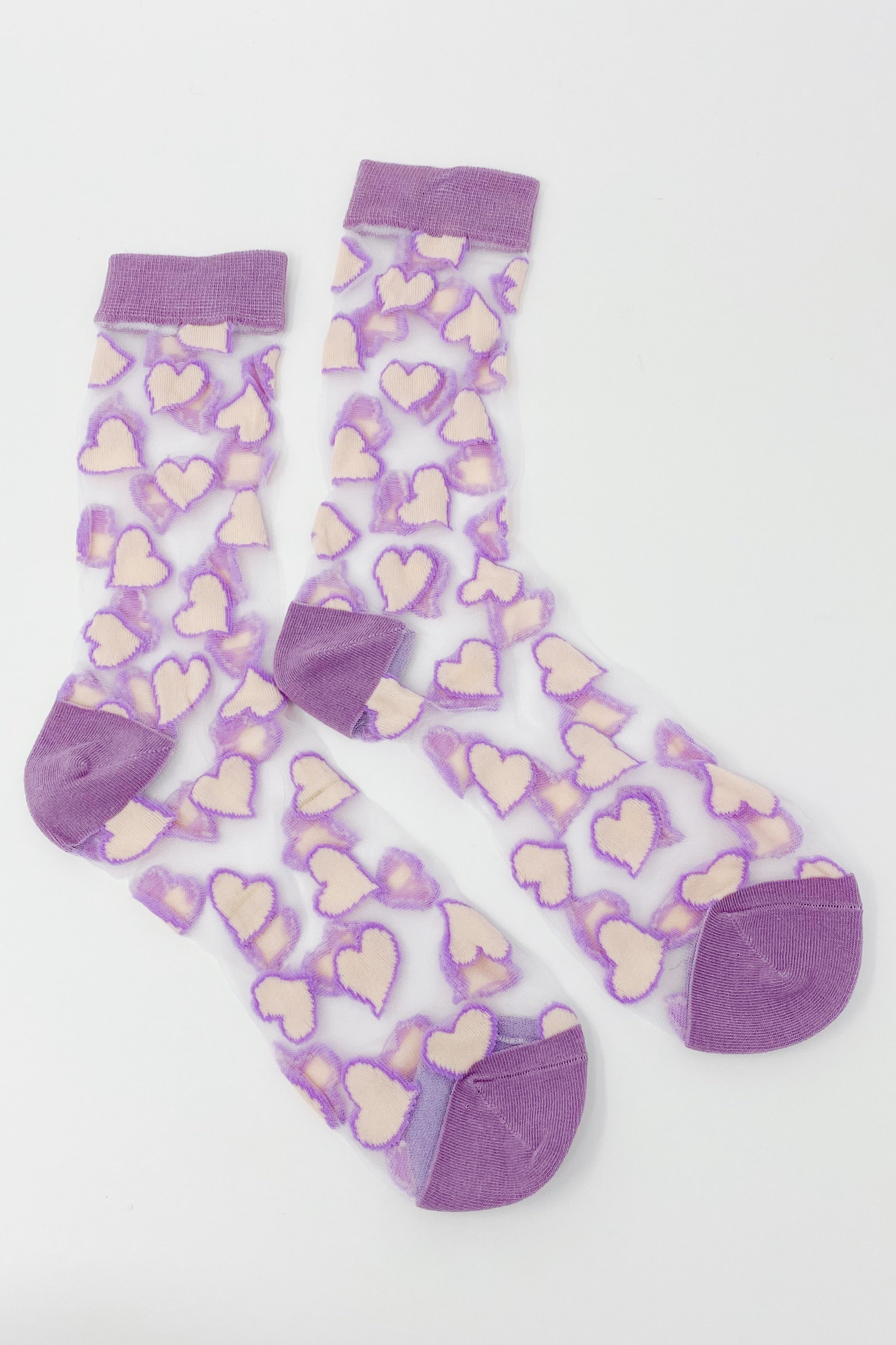 Heartful Love Sheer Socks Ellisonyoung.com