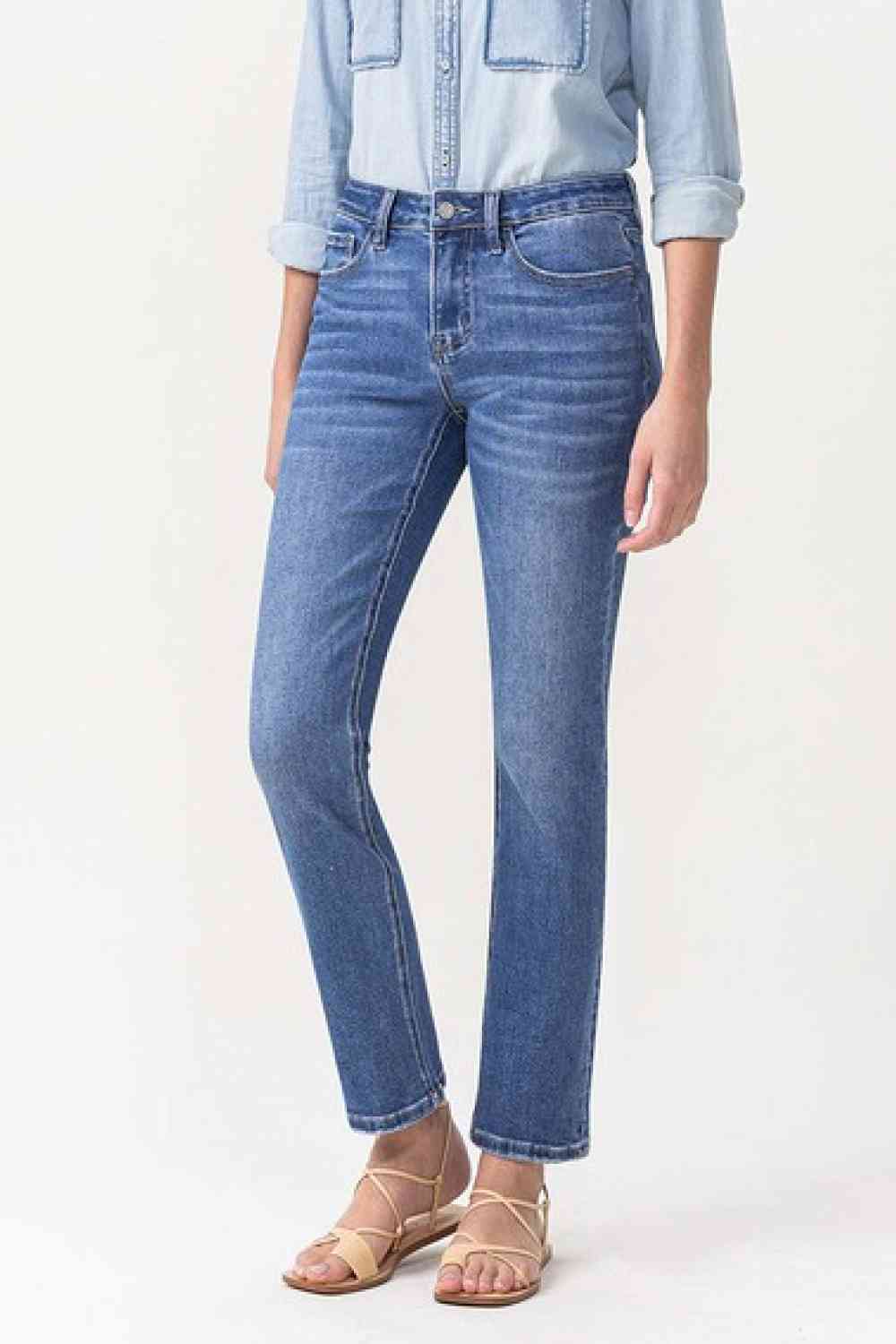 Lovervet Full Size Maggie Midrise Slim Ankle Straight Jeans Trendsi