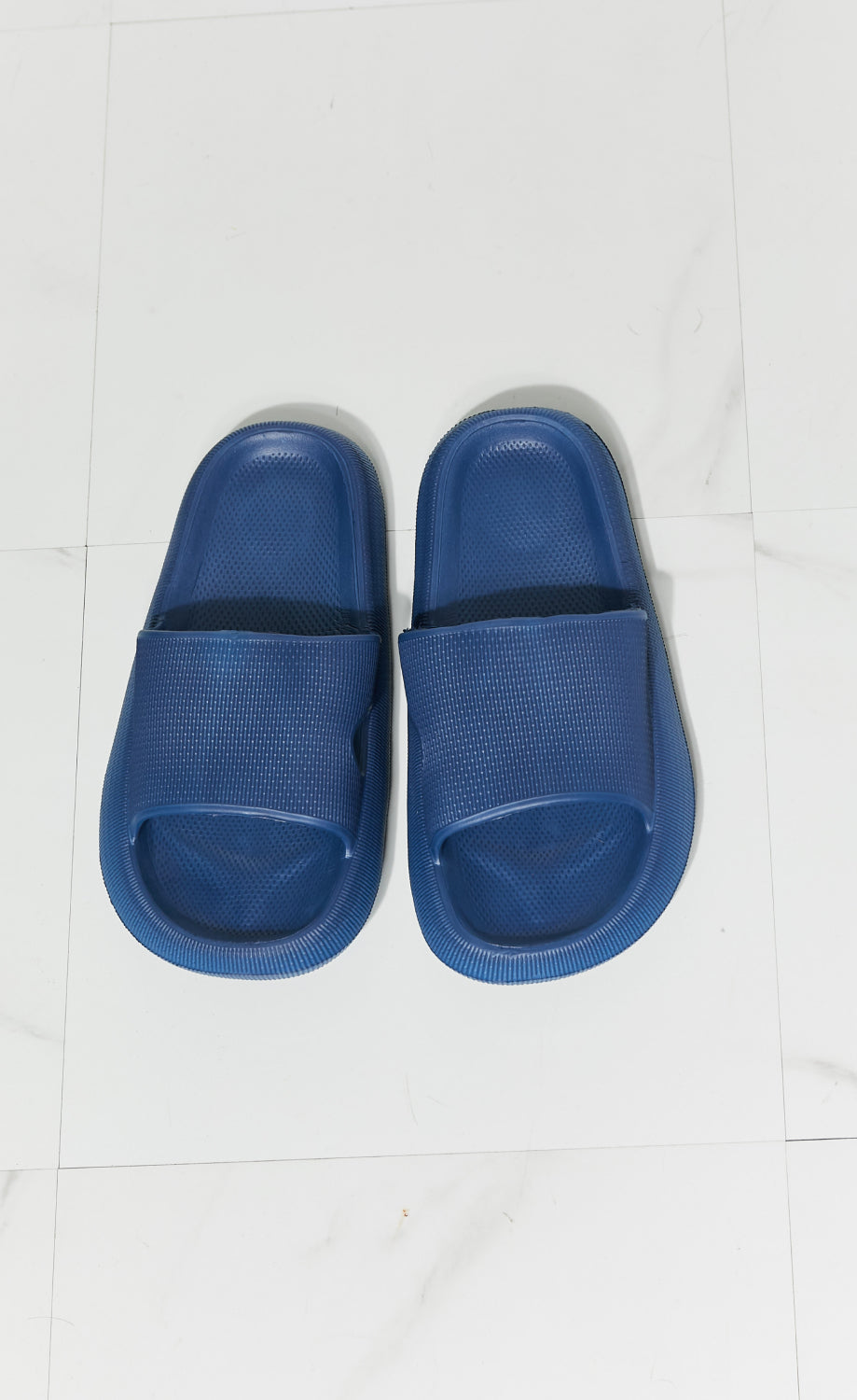 MMShoes Arms Around Me Open Toe Slide in Navy MMShoes