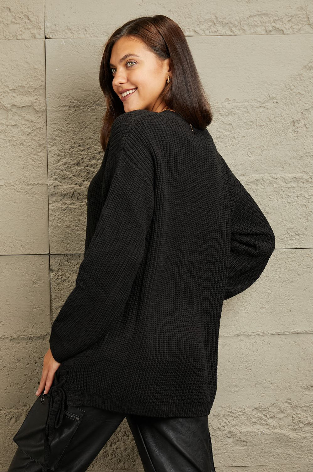 e.Luna Chunk Tunic Sweater Trendsi