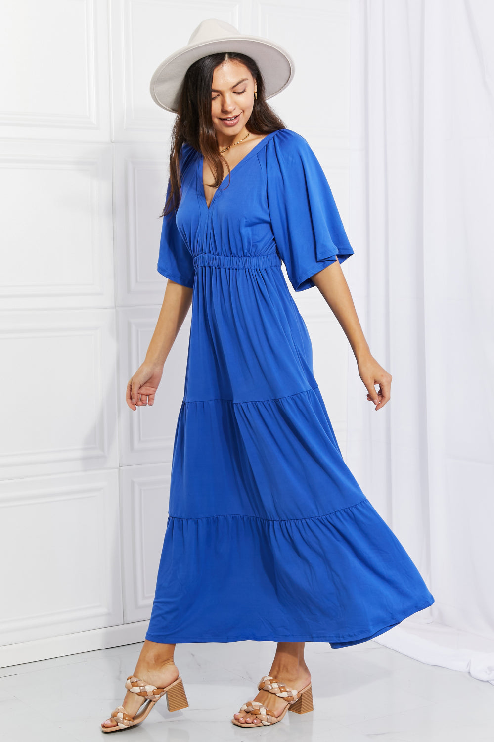 Culture Code My Muse Flare Sleeve Tiered Maxi Dress Culture Code